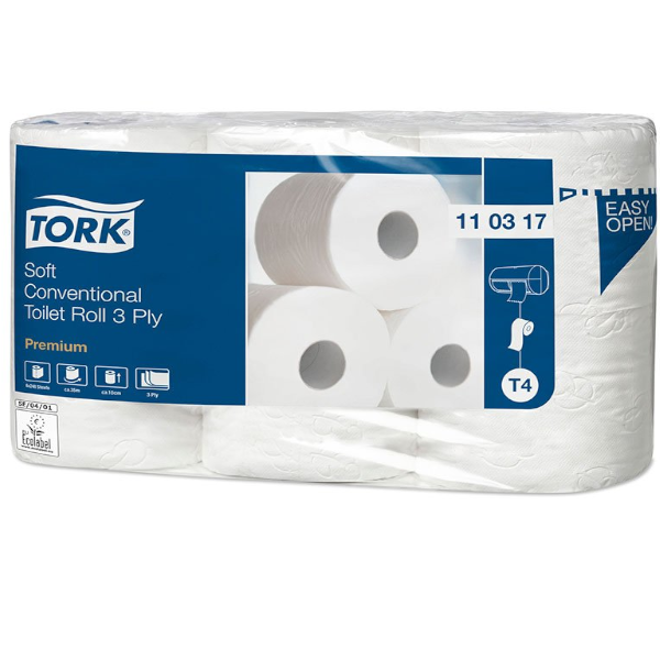 TORK Soft Conventional Toilet Roll 3 Ply Premium