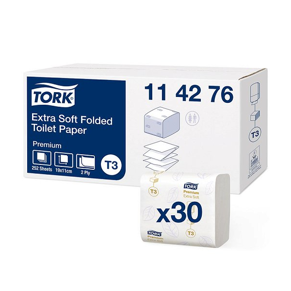 TORK Extra Soft Folded Toilet Paper Premium